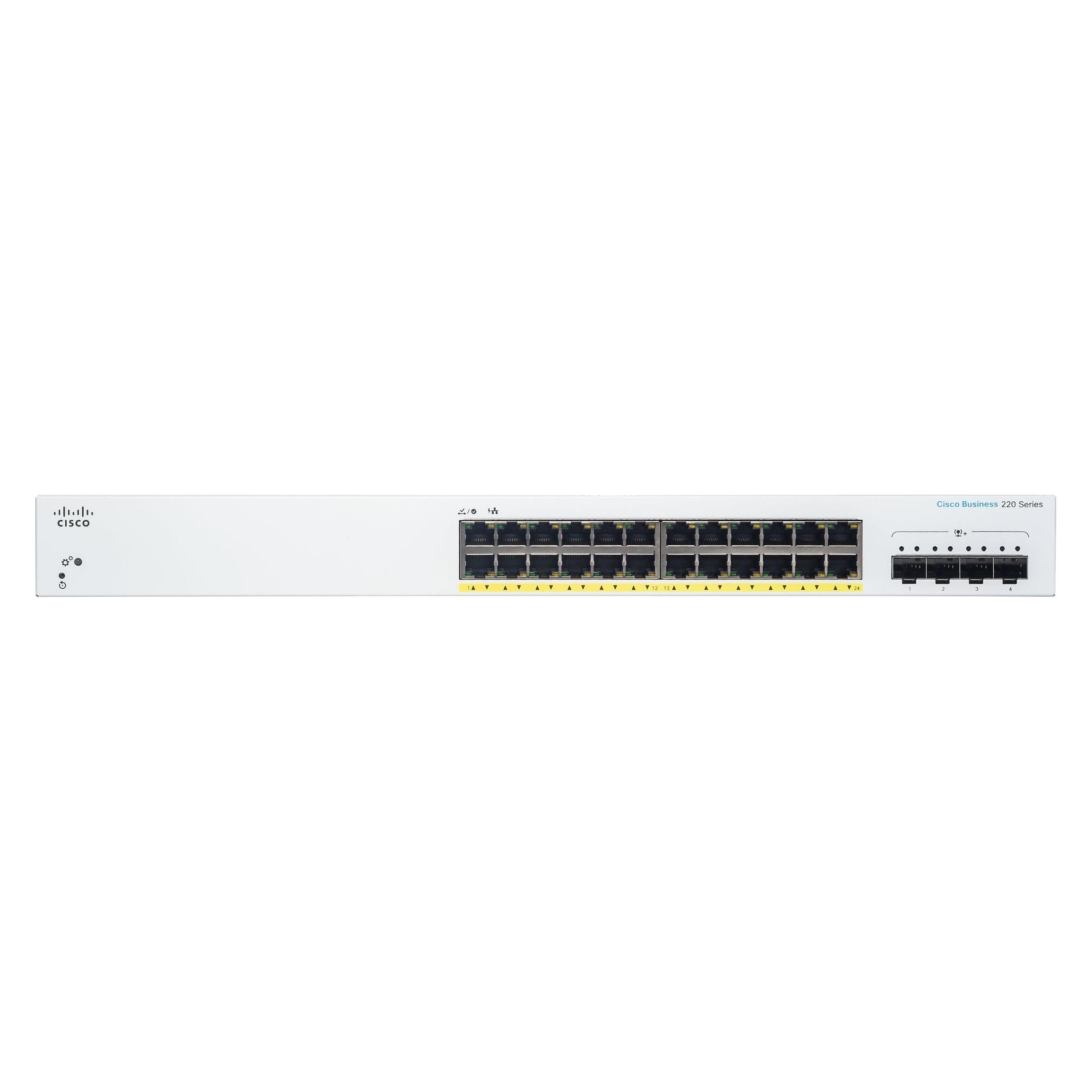 Cisco PoE+ Switch CBS220-24FP-4X 28 Port (28 Ports) (CBS220-24FP-4X-EU)