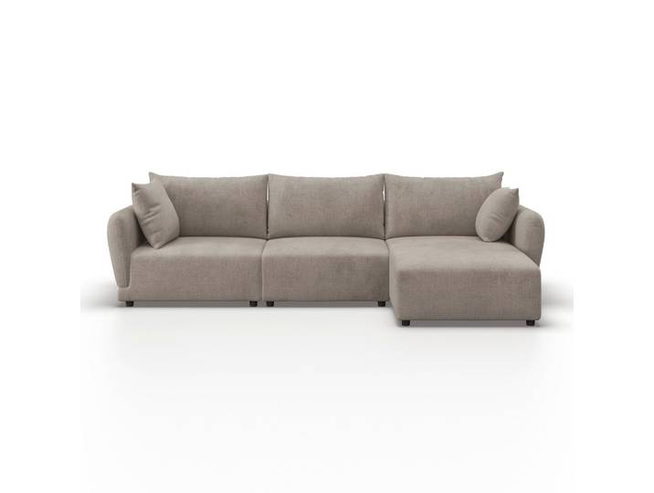Wohnlandschaft Nicole Beige Chenille Ottomane rechts