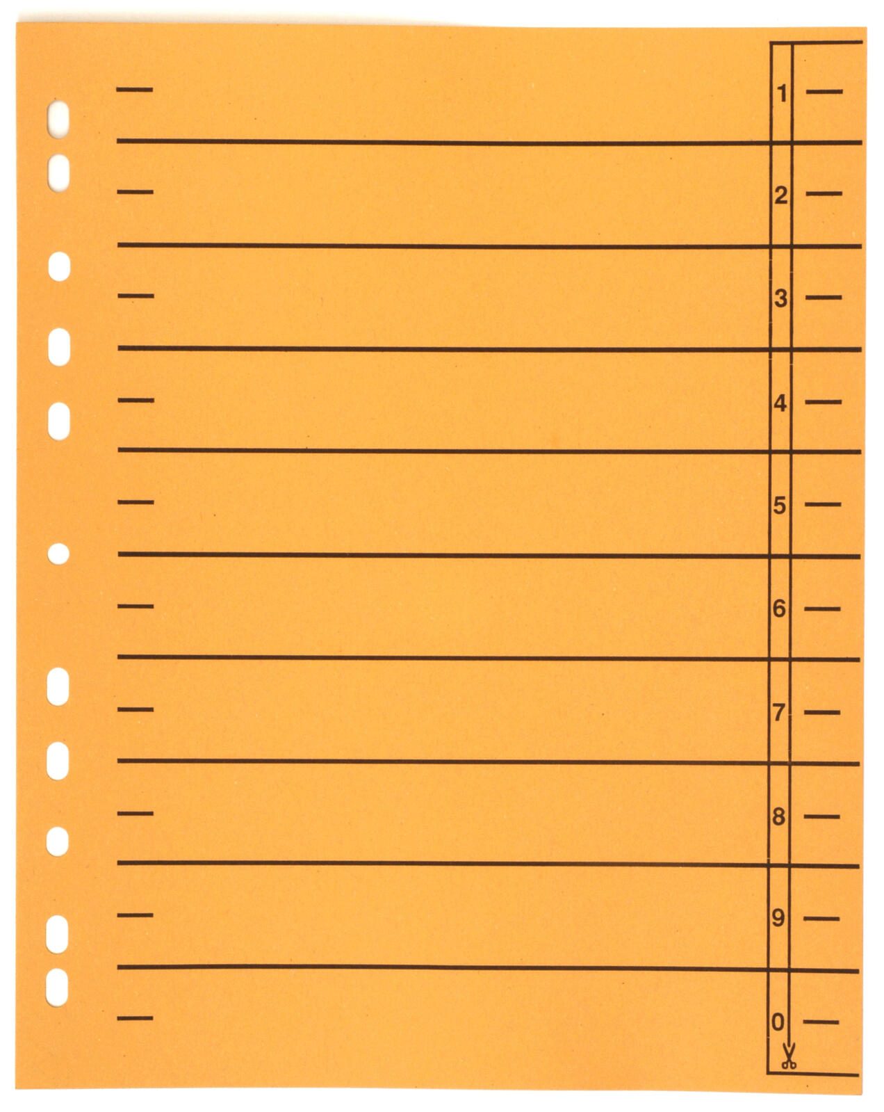 Wekre Trennblätter orange 9510608100