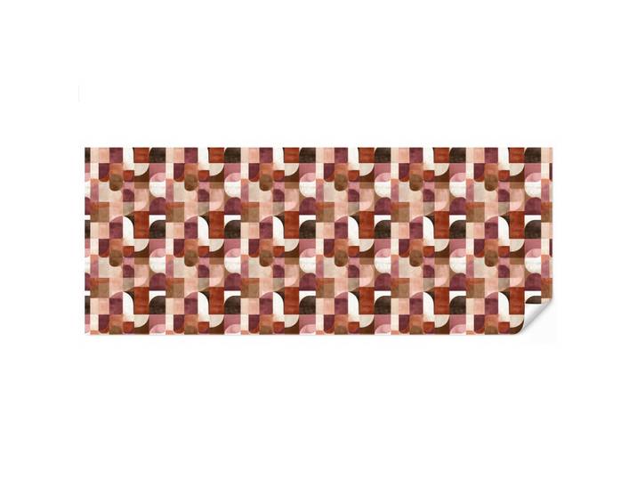 OnlyWow Tapete - Geometrie - Modern - Retro - 500x200 cm, Mehrfarbig, Papier, Rechteckig, 500x200 cm, Tapeten & Wandverkleidungen, Vliestapeten