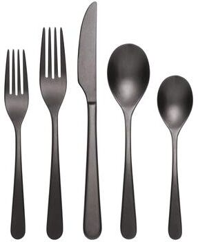 Oneida Kenbrook Black Tumbled 20 Piece Everyday Flatware Set, Service for 4