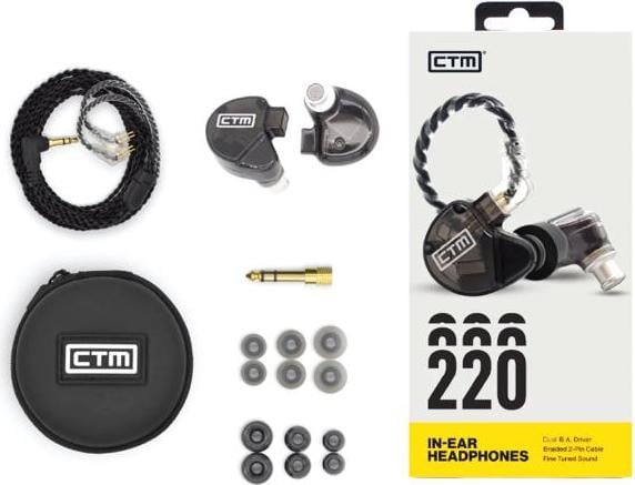 CTM Clear Tune Monitors CE220 In-ear monitor hoofdtelefoon, grijs