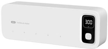 CaseAndConnect PureDry UV Toothbrush Sanitizer Holder & Automatic Drying Bathroom Rack white