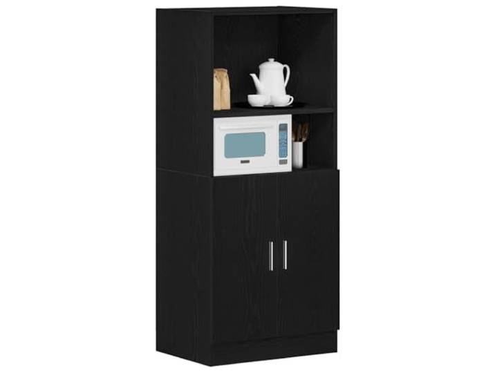KTHLBRH Küchenmöbel, schwarz, 57 x 41,5 x 131,5 cm, Spanplatte Türen und Regale, großer Raum, einfache Reinigung, für Restaurants und Zuhause