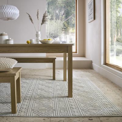 Teppich FLAIR RUGS "Lucia", grau, B:194cm H:9mm L:290cm, Kunstfaser, Teppiche, Teppich, waschbar, aus recyceltem Material