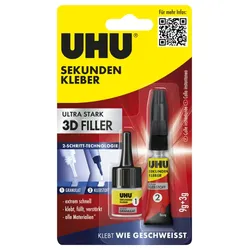Uhu-45480 Sekundenkleber 3D Filler