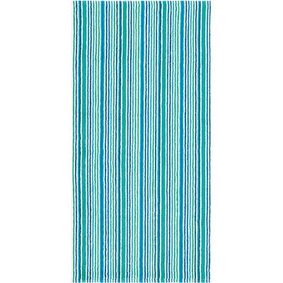 Badetuch EGERIA "Combi Stripes", blau (aqua), B:70cm L:140cm, Walkfrottee, Obermaterial: 100% Baumwolle, Handtücher, Badetuch, mit feinen Streifen, 100% Baumwolle