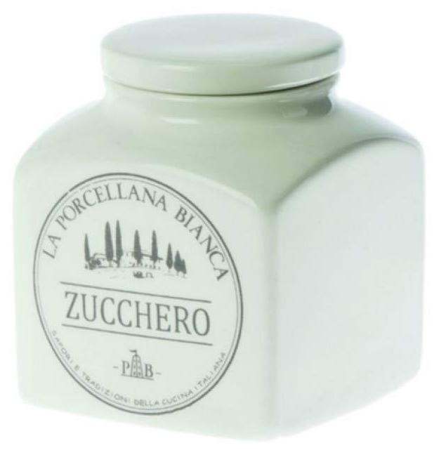Dripio Suikerpot met deksel van porselein, 1,1 liter