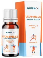 Nutri&Co Vitamine D3 Immunité 15 ml - Flacon compte goutte 15 ml