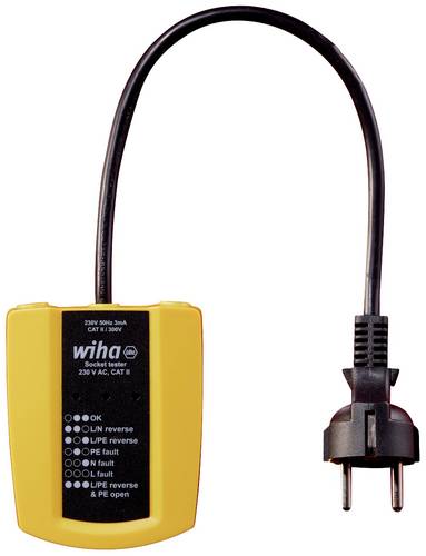Wiha 45220 Steckdosentester CAT III 300 V LED