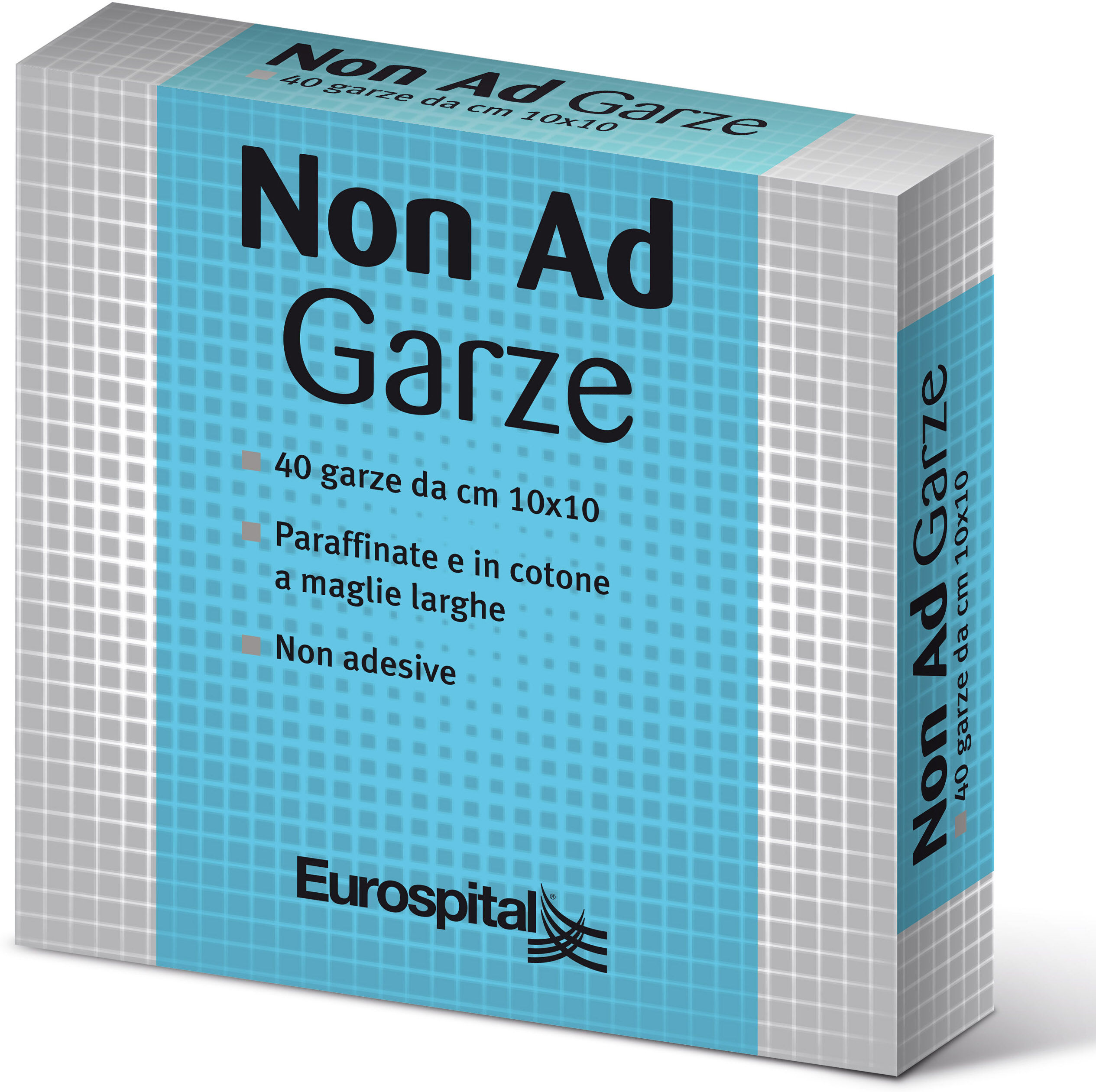 Eurospital Garze Paraffinate Non Adesive Sterili Cotone 10x10 Cm 40 Pezzi
