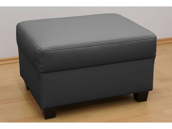 Hocker DOMO COLLECTION Norma perfekte Ergänzung, Hocker B/T 70/55cm , schwarz, B:70cm H:42cm T:55cm, Mosel Struktur (100% Polyester);Kunstleder SOFTLUX;Microfaser-PRIMABELLE (100% Polyester);NaturLEDER in Sitz und Rücken. Korpus in passendem Kunstleder SOFTLUX bezogen;Struktur (90% Polyester, 10% Polyacryl), Hocker, Hocker
