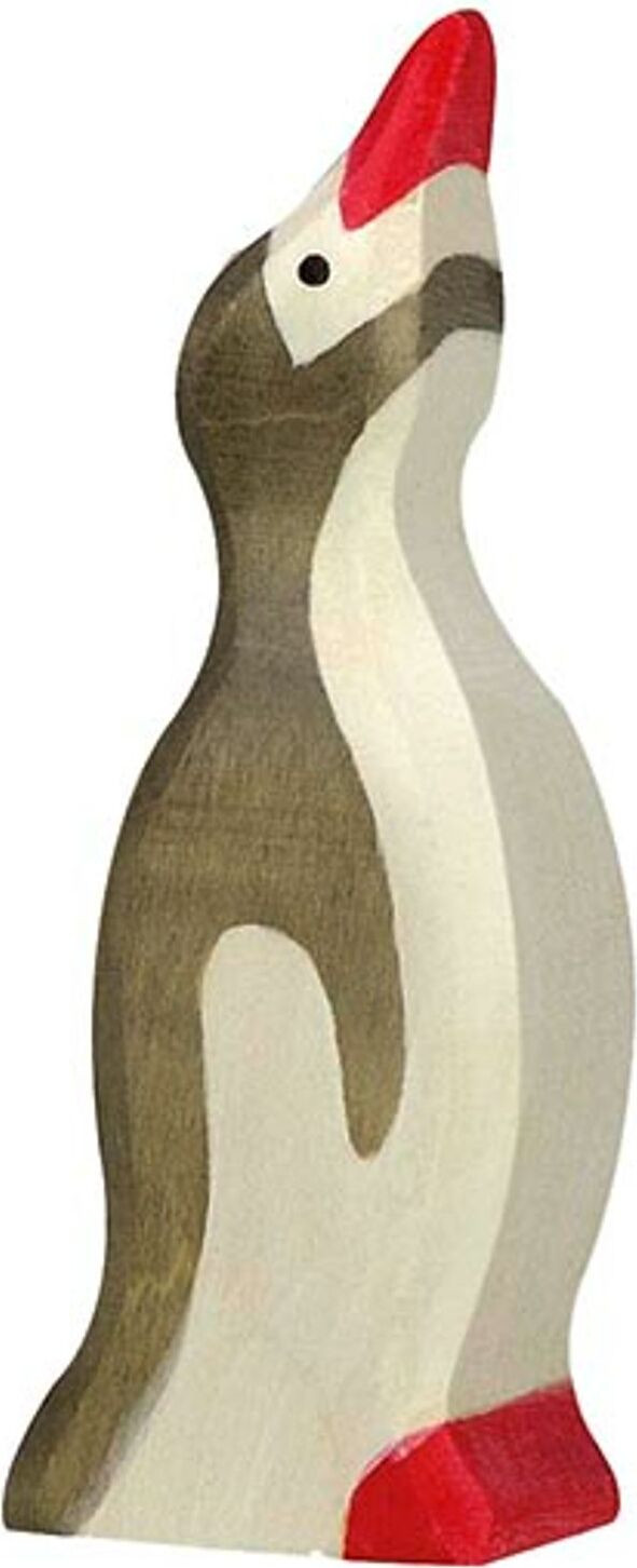 Holztiger Pinguïn klein met het hoofd omhoog