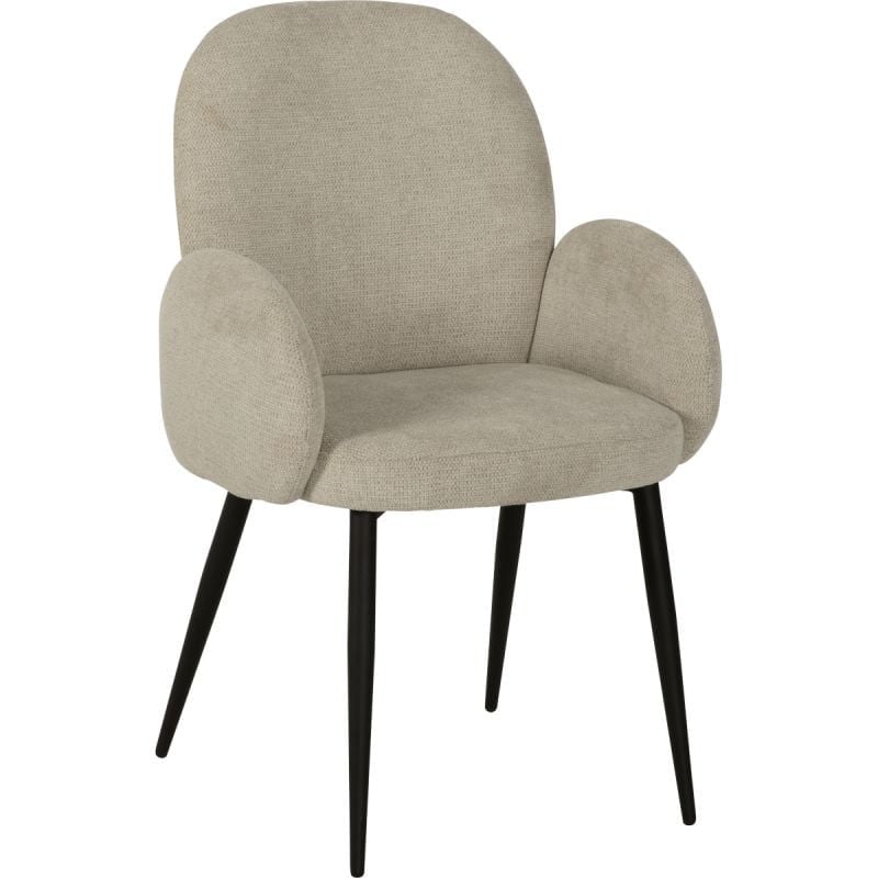 Budget Home Store Eetkamerstoel Revy Beige met Armleuningen