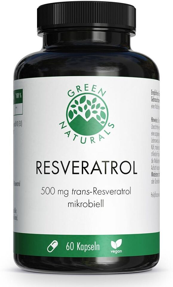 Green Naturals Trans-Resveratrol 500 mg Kapseln vegan 60stk