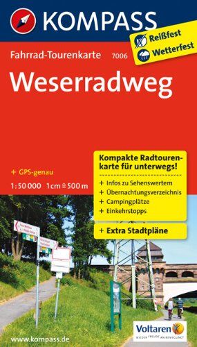 Weserradweg: Fahrrad-Tourenkarte. GPS-genau. 1:50000. - Preis vom 30.09.2026 09:01:18 h