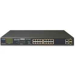 Planet FGSW-1822VHP (16 Ports), Netzwerk Switch, Blau