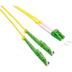 ROLINE LWL-Kabel duplex 9/125µm OS2, LSH/LC, APC Schliff, LSOH, gelb, 0,5 m 21.15.9480