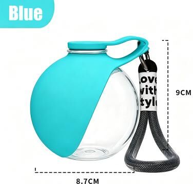Happy Pet Pantry Premium Portable Dog Water Bottle 285ml Leak Proof Travel Pet Water Dispenser blue 1pc