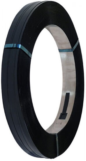 aXpel Verpackungsstahlband schwarz lackiert 19mm 0.63mm PW