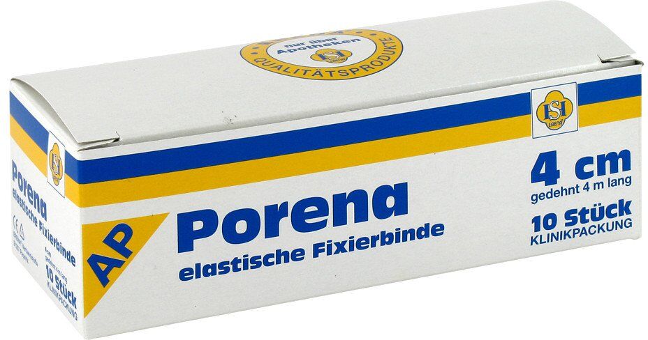 Porena elastische Mullbinde 4cm ohne Cello weiss