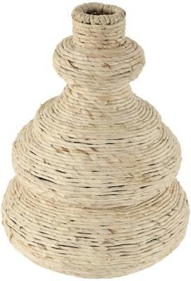 Metal Seagrass Handmade Wrapped Decorative Vase with Abstract Bubble Shape - Beige or Black - Roche River Decor