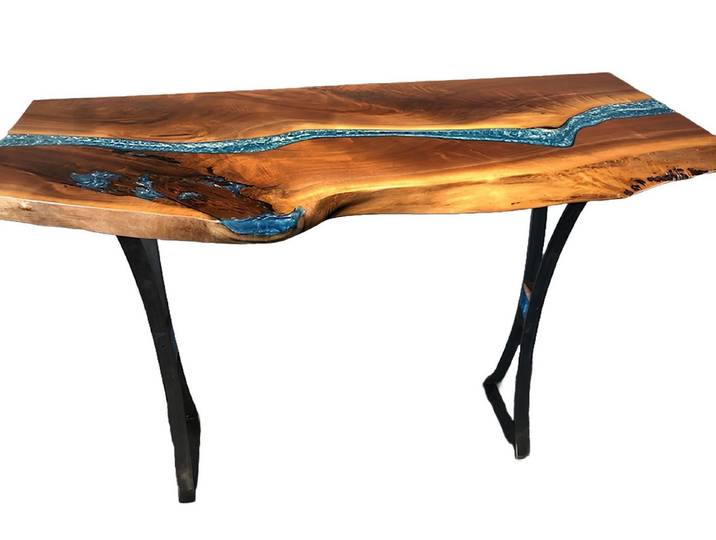 JVmoebel Konsolentisch Beistelltisch Designer-Tisch Konsolentisch Wandtische Braun, Made in Europa