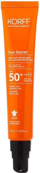 Korff Sun Secret Fluido Solare Viso SPF 50+ Antimacchie 50 ml