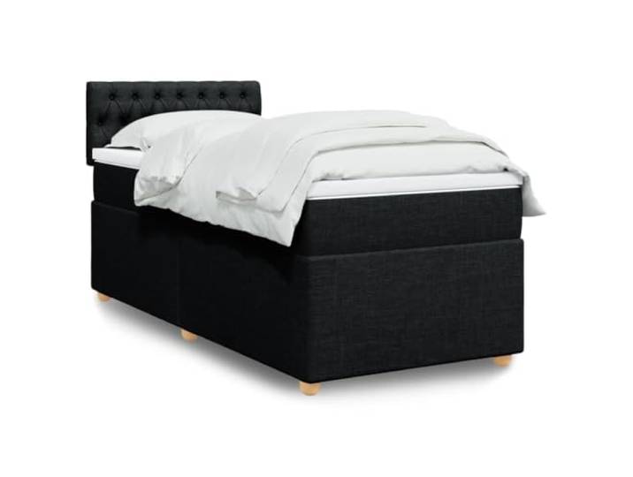 RJPLMFV Lattenrost und Matratze, Schwarz, 80 x 200 cm, Stoff Individuelle Taschenfedern, abnehmbarer Bezug, waschbar, Polyester, atmungsaktiv, langanhaltender Komfort