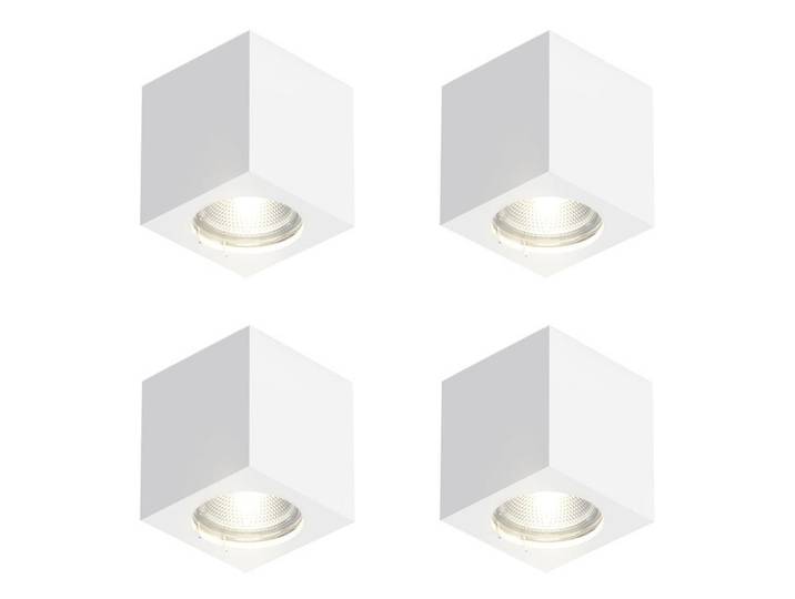 Nettlife Deckenleuchte Macri(4er-set) 7/7/7.5cm, Weiß, Keramik, Gu10, 7x7.5x7 cm, Lampen & Leuchten, Innenbeleuchtung, Deckenleuchten, Deckenleuchten