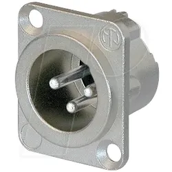 NEUTRIK NC3MDLX - XLR Einbaustecker, 3-polig, Silber, vernickelt, Löt