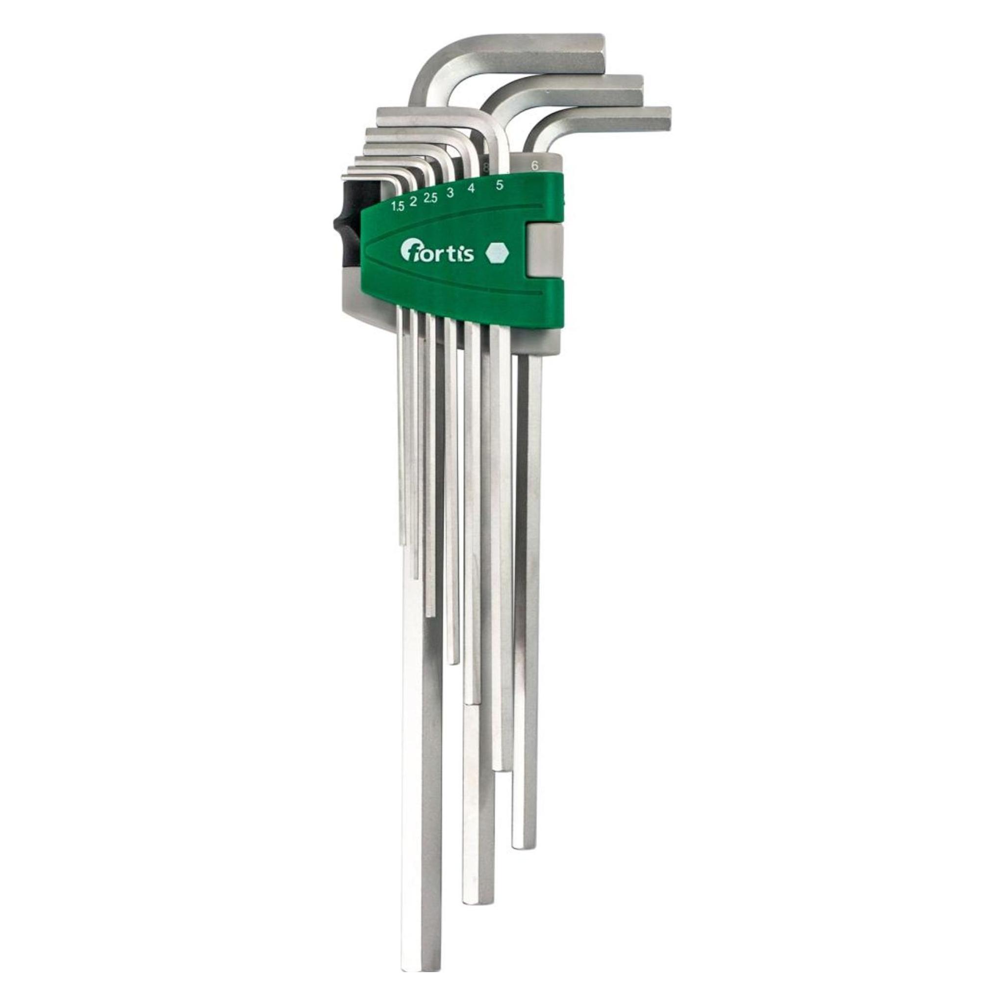 Magni Winkelschraubendreher- Satz im Kunststoffhalter 9-teilig 1,5-10mm lang FORTIS (4063726003324)