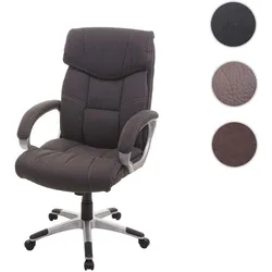 Bürostuhl HWC-A71, Chefsessel Drehstuhl Schreibtischstuhl, Stoff/Textil, FSC® ~ dunkelgrau