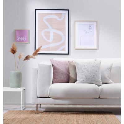 Dekokissen APELT "Ava" Gr. 1, beige (natur, beige, unifarben), B:46cm L:46cm, Polyester, Dekokissen_Sitzkissen_Kissenhüllen, Kissenhülle ohne Füllung, 1 Stück