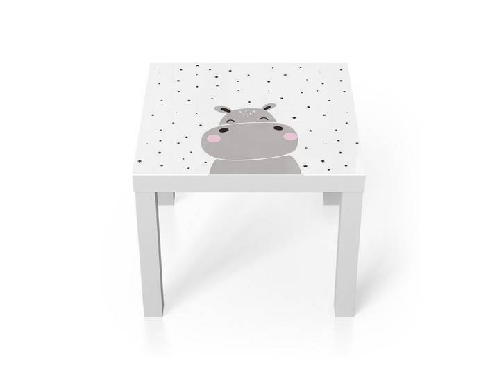 DEQORI Couchtisch 'Hippo unter Sternen', Glas Beistelltisch Glastisch modern