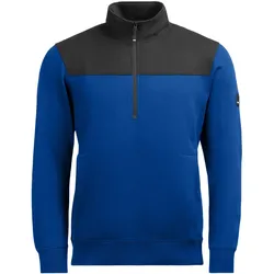 Zip-Sweatshirt "ROB" - 4XL - royalblau/schwarz