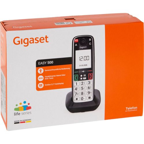 Gigaset EASY 500 Seniorentelefon schwarz