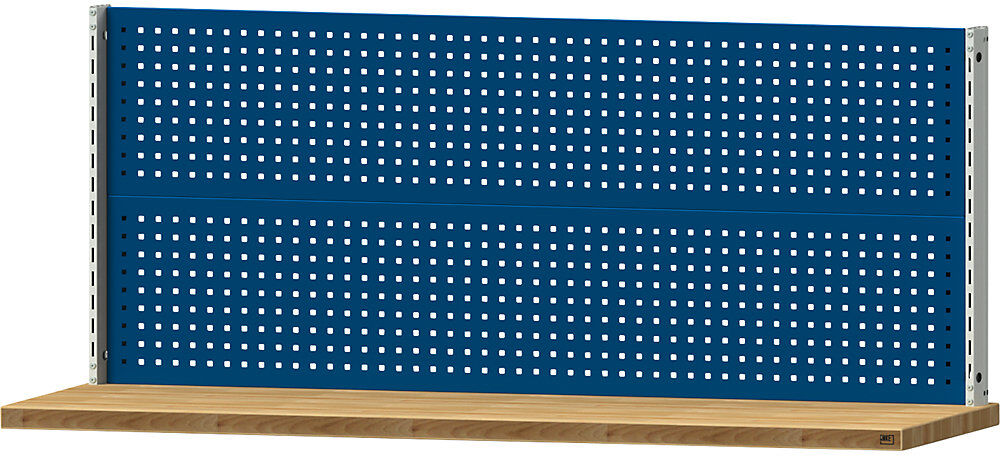 Systemaufbau für elektrischen Arbeitstisch LIFT, mit 2 Lochplatten, für Breite 2000 mm ANKE