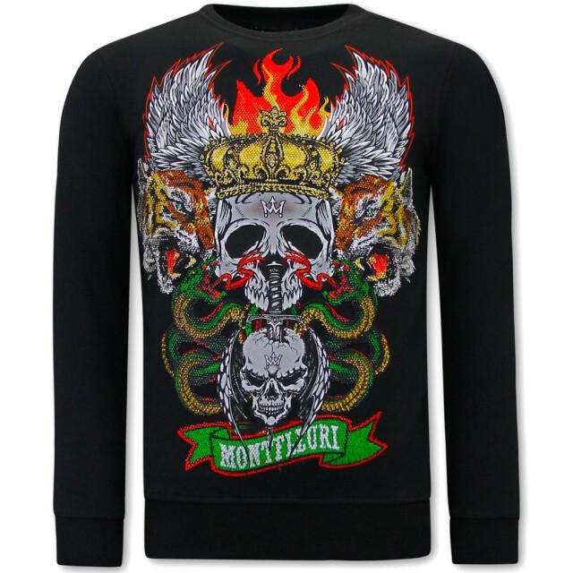 Tony Backer Sweater met print skull head