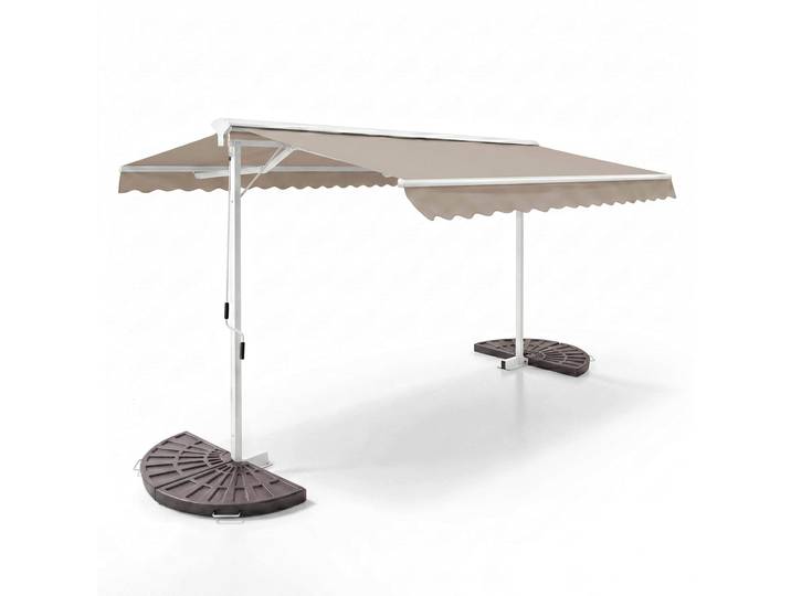 Oviala - Store banne double pente (3 x 4m) et 4 dalles de lestage