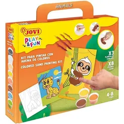 JOVI Bastelset »Play & Fun Sand Painting Kit Animals« beige