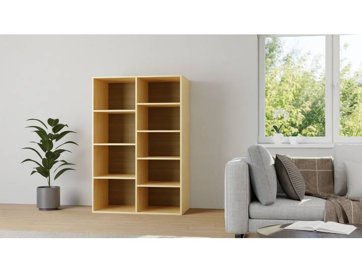 Bibliothèque de 60 cm de profondeur en érable Érable (européen) Naturel huilé