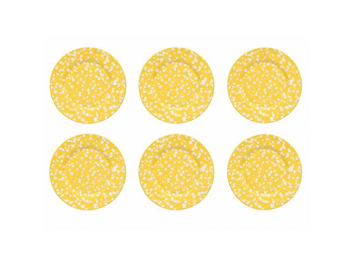 Frühstücksteller Rafaela 6er-Set Ø 22cm Gelb/Gelb/Weiß