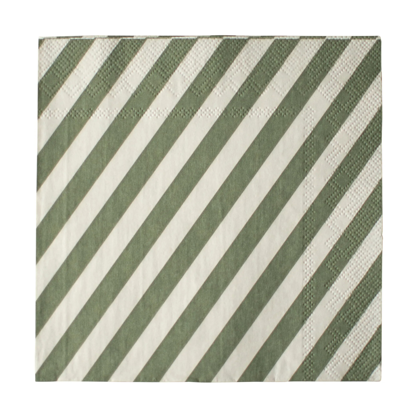 DBKD Stripe papieren servetten Green 20-pack 33x33 cm
