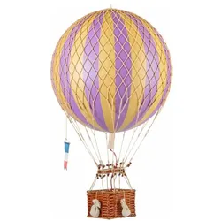 Authentic Models Montgolfiere 56cm - Lignes Larges Ivoire Et Lavande