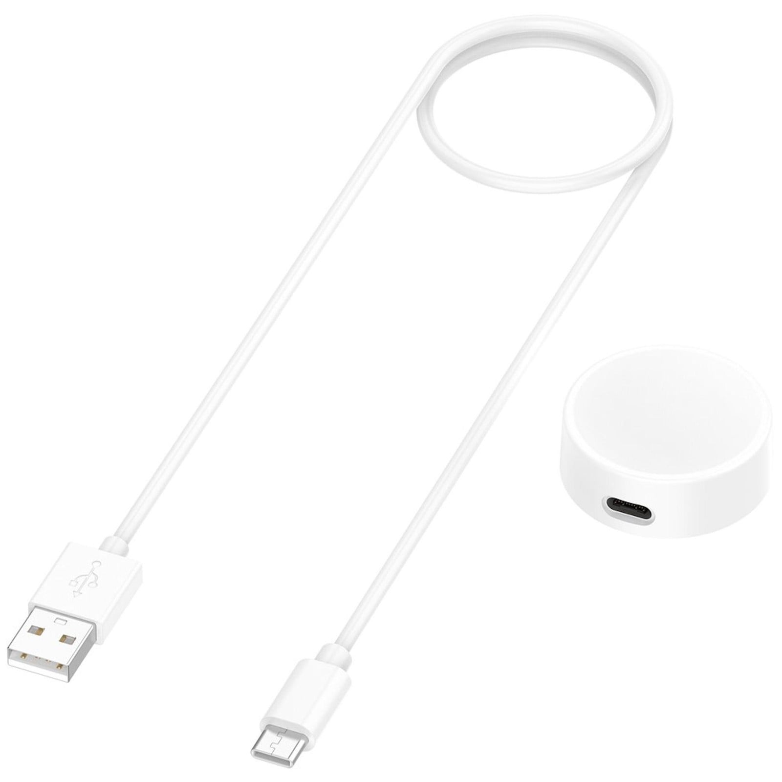 Wigento Oplaadkabel voor Samsung Galaxy Watch 9 / 8 / 7, USB-C naar USB-A, met oplaadbasis, wit