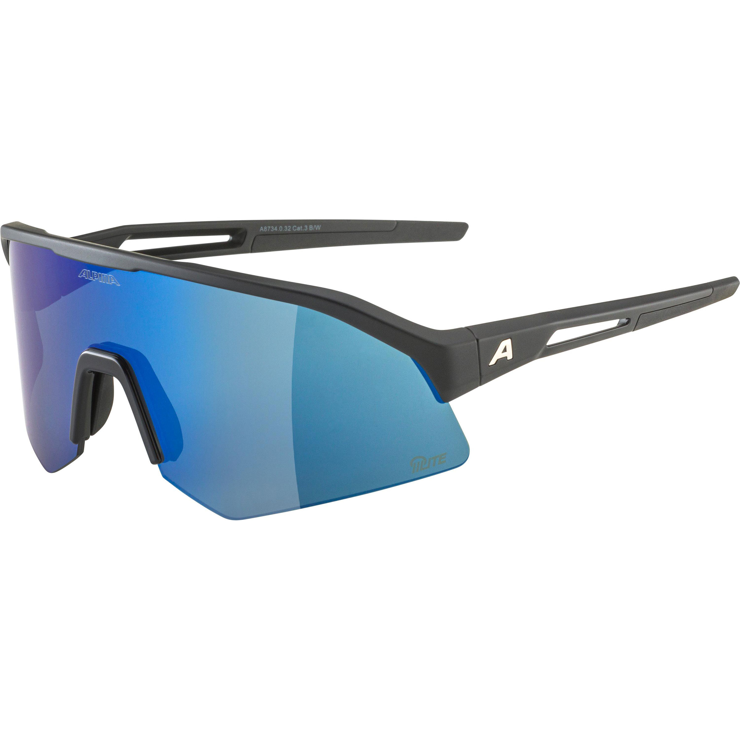 Alpina Sonic HR Q-Lite Sportbrille Sportbrillen & Sportsonnenbrillen schwarz Rennrad | Gravel