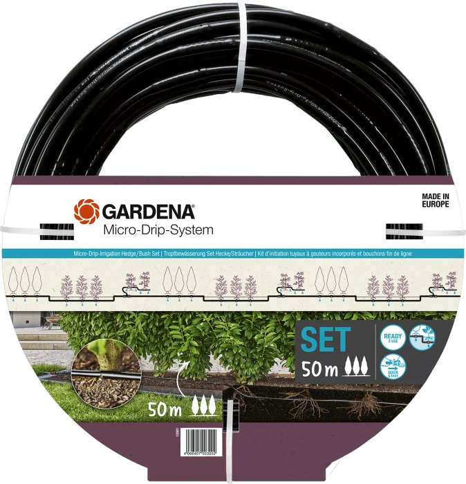 Gardena MDS Tropfbewässerung Set Hecke/Sträucher (50 m)