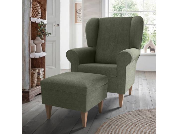 Livetastic Sesselset, Dunkelgrün, Holz, Buche, Uni, 80x102x86 cm, Stoffauswahl, Wohnzimmer, Sessel, Sessel