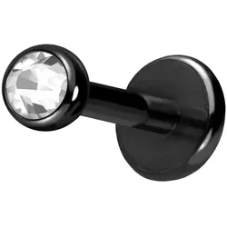 Titan Labret mit Push Fit KRISTALL